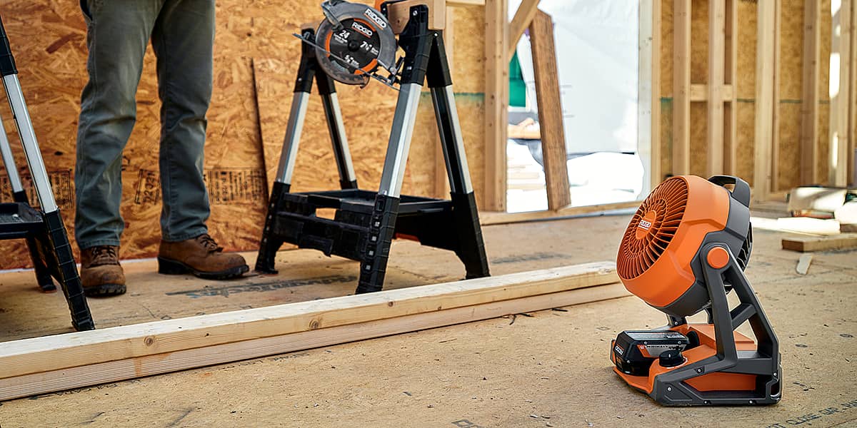 Ridgid jobsite online fan