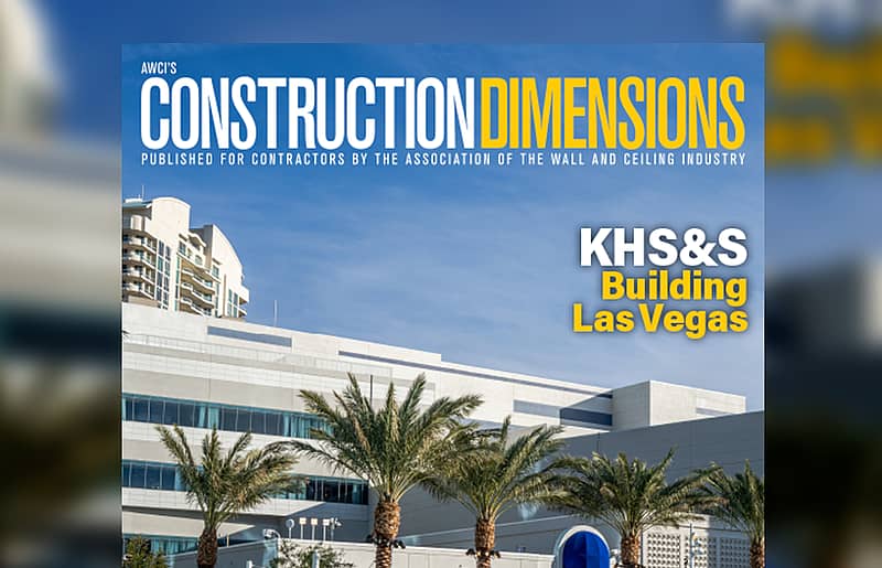 Cover shot of AWCI's Construction Dimensions magazine.